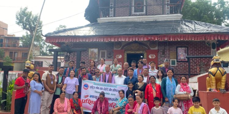 तानसेनमा मादल बजाउने सीपको प्रशिक्षण
